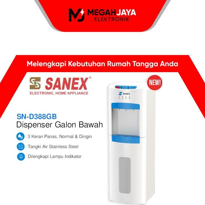 SANEX DISPENSER GALON BAWAH SN-D388GB (NORMAL, COLD AND HOT)