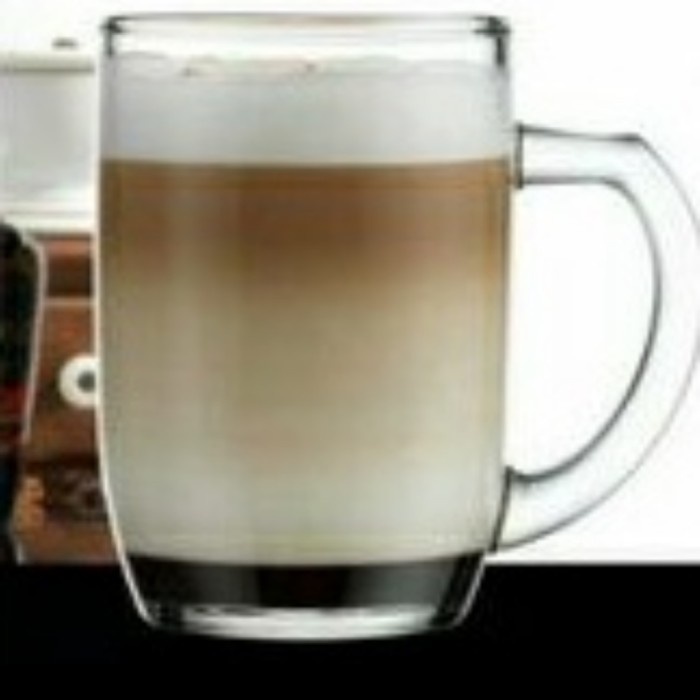 Gelas Kaca Beling Bening Gendut Besar Kapasitas 400ML Gelas Gagang Gelas Minum Saji Teh Ocha Lemon T