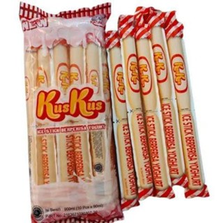 

Kus Kus Ice Stick Rasa Yogurt 1 Pack isi 10pcs @50ml Minuman Yogurt Rasa Buah Melon, Mangga, Stroberi RasaKita