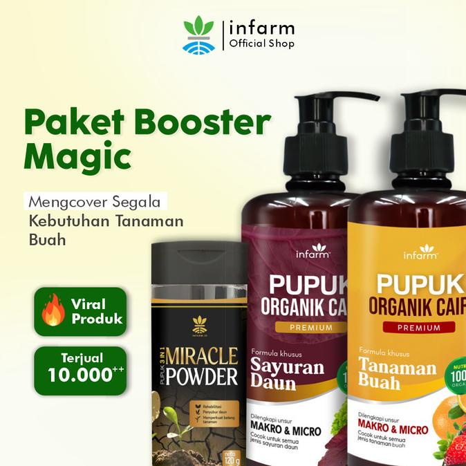 INFARM - Paket Pupuk POC Buah, POC Sayur, Miracle Powder