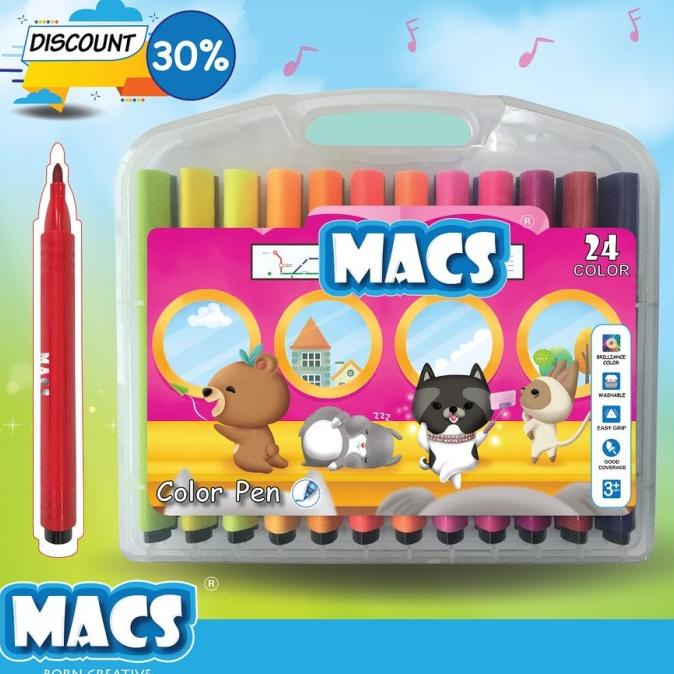 

Spidol Marker MACS Color Pen 24 warna