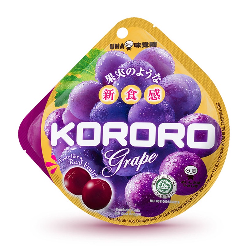 

UHA Kororo Jelly Candy Grape 40 g