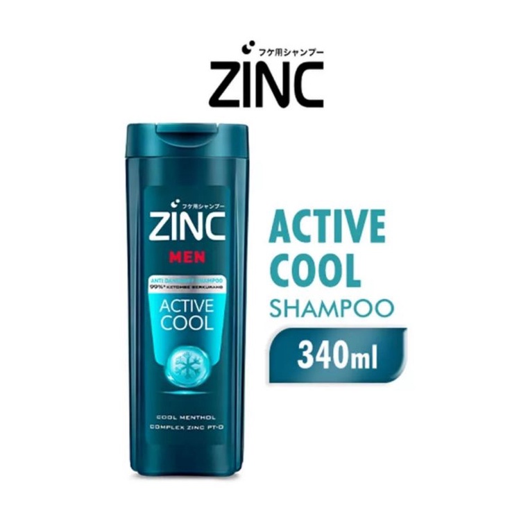 ZINC Men Anti Ketombe Sampo Active Cool 340 ml
