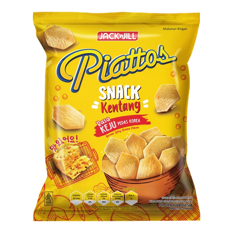 

Piattos Snack Kentang Keju Pedas Korea 68 g