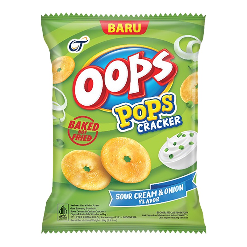 

OOPS Pops Cracker Sour Cream & Onion 80 g