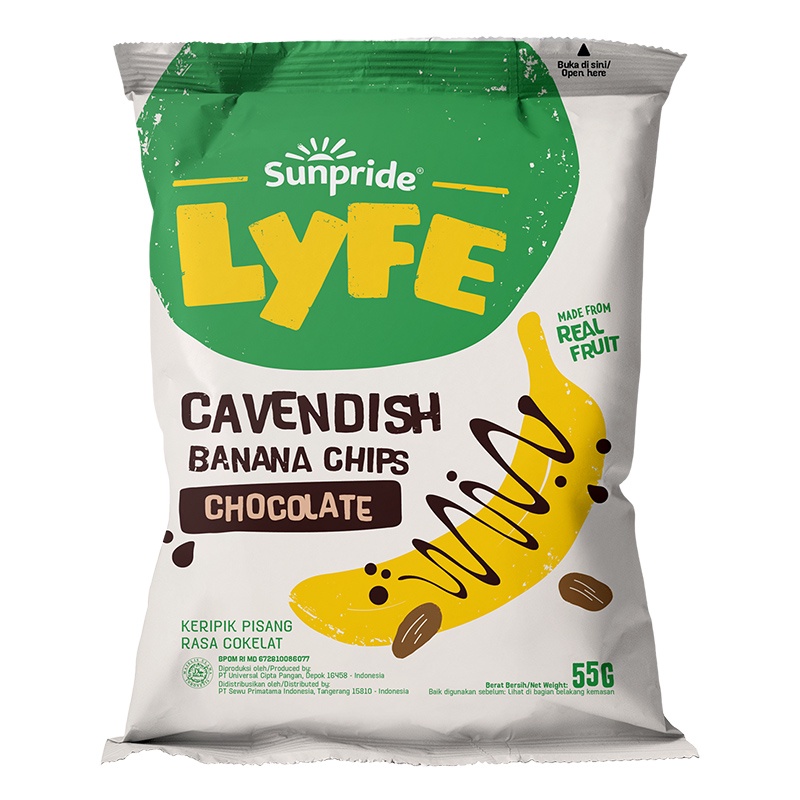 

Sunpride Lyfe Cavendish Snack Keripik Pisang Coklat 55 g