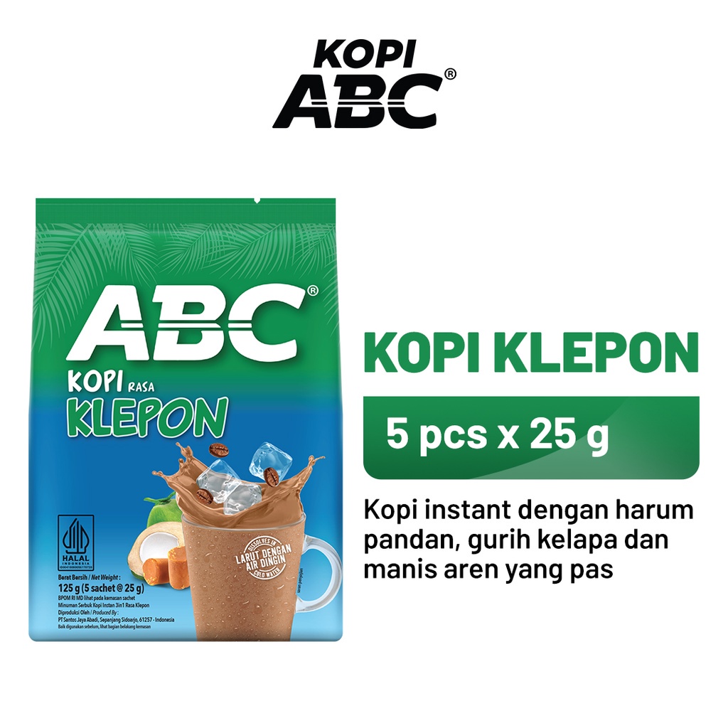 

ABC Kopi Rasa Klepon Bag 5 x 25 g