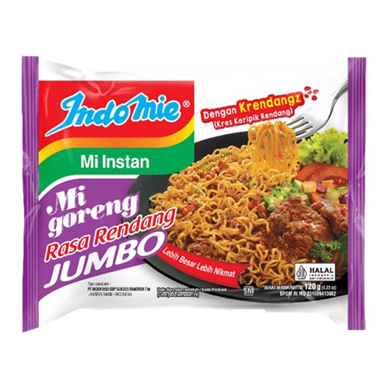 

Indomie Mi Instan Goreng Jumbo Rendang 120 g