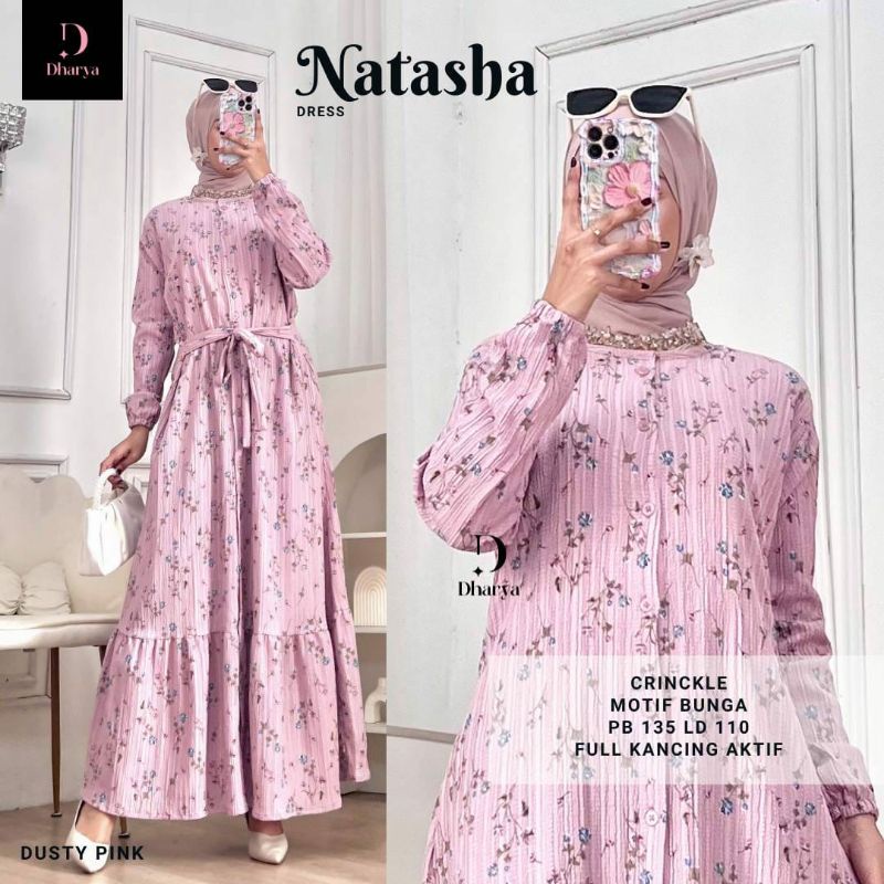 DRES BUNGA PLISKET NATASHA DRES BY DHARYA