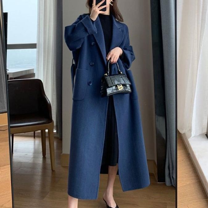Terlaris Long Coat Blazer Wanita Panjang Hangat Koreaan Style Musim Dingin Cewe
