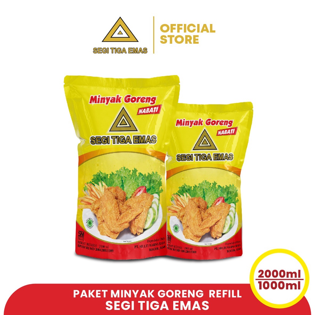 

Minyak Goreng Segi Tiga Emas Refill Multipack 1 Liter dan 2 Liter