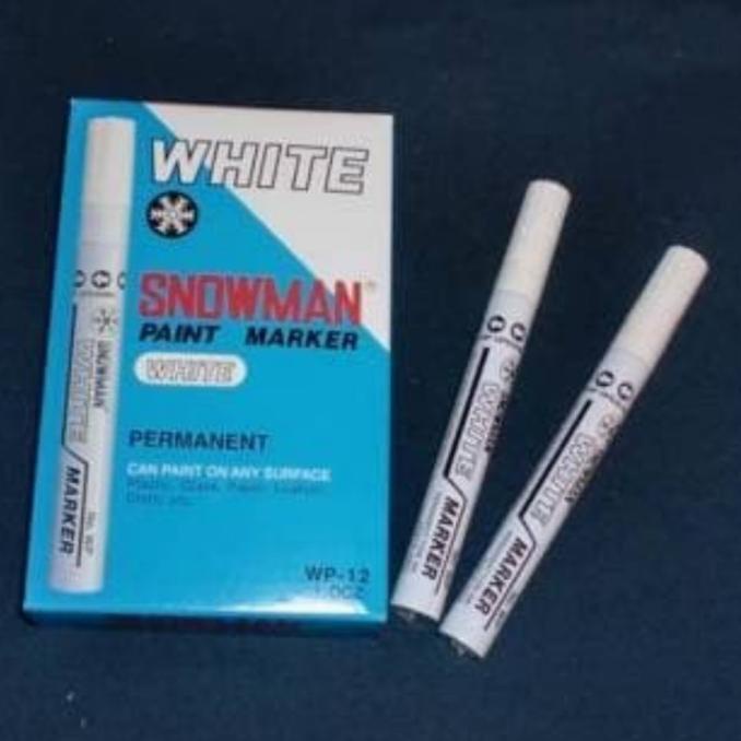 

Spidol snowman white marker WP-12 @12 pcs