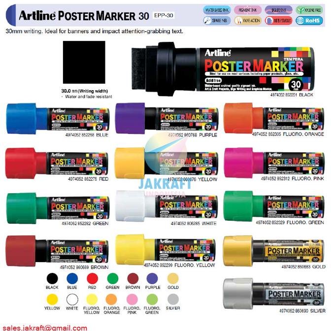 

Spidol Graffiti Mural Dinding Kaca 3 Cm ARTLINE Poster Marker EPP-30