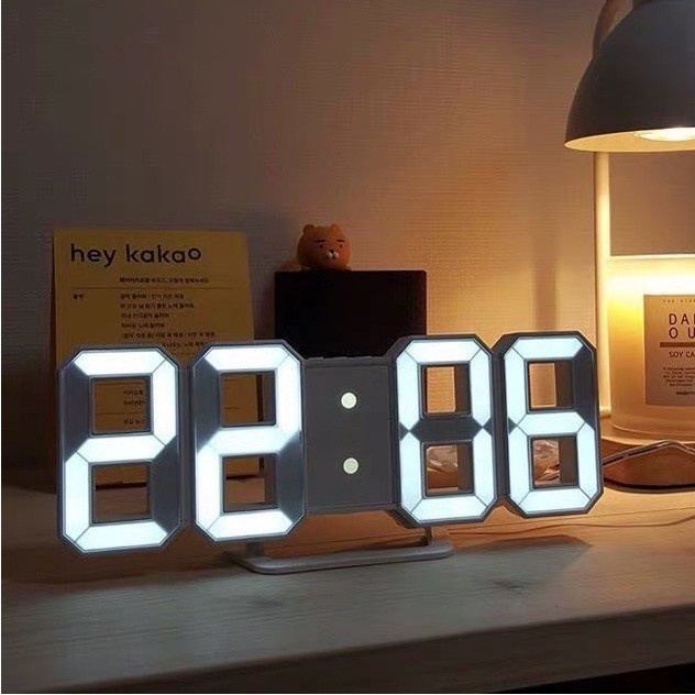 Ready stok Jam Dinding / Meja Digital LED Alarm Clock Bisa Tenaga USB / Baterai