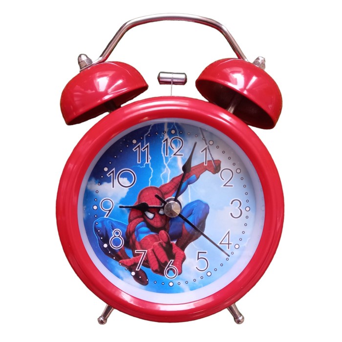 Ready stok Jam Beker Spiderman Hello Kitty / Jam Weker Alarm Spiderman HK