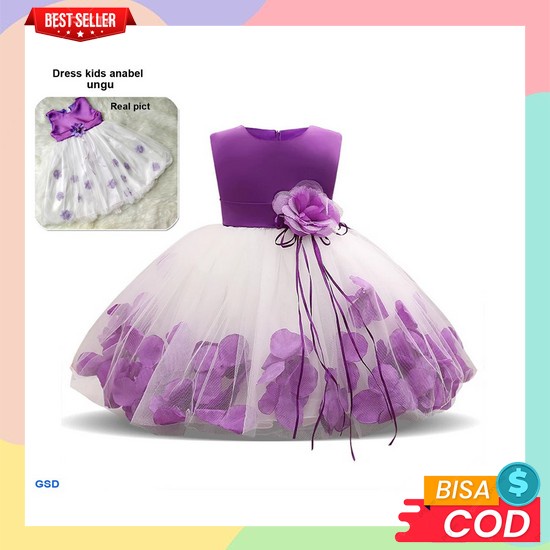 Dress Anak Perempuan Usia 1 2 3 4 5 6 7 8 9 10 Tahun Baju Ulang Tahun Cewek Pesta Terbaru Gaun Anak 