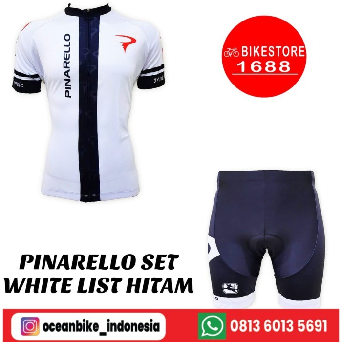 Jersey Sepeda Set Pinarello Import Cycling Baju Setelan Celana padding