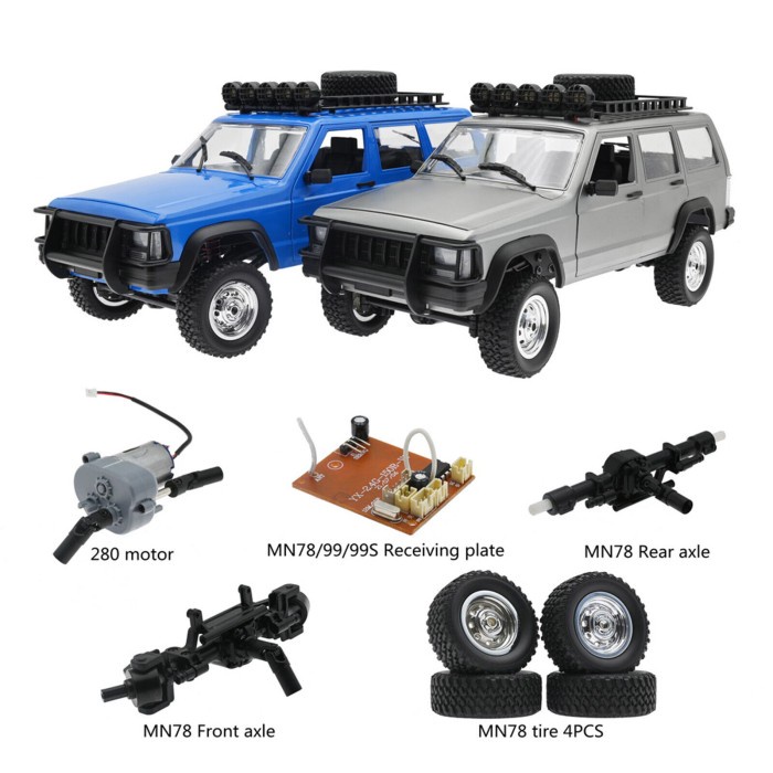 RC Mainan Mobil Offroad 4WD MN78 Cherokee 1/12 Full Propo Crawler