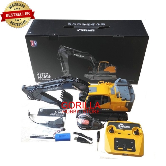 PROMO DOUBLE E E598 EC160E RC EXCAVATOR VOLVO LICENSE RC TRUK KONTRUKSI TERMURAH