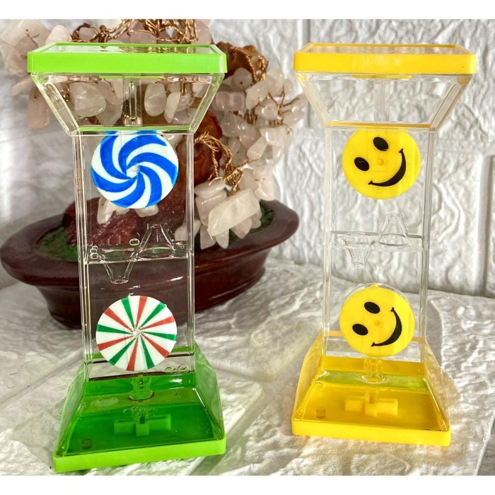 N898U Update Mainan Jam Pasir Minyak Hiasan Akrilik Jam Air A9087