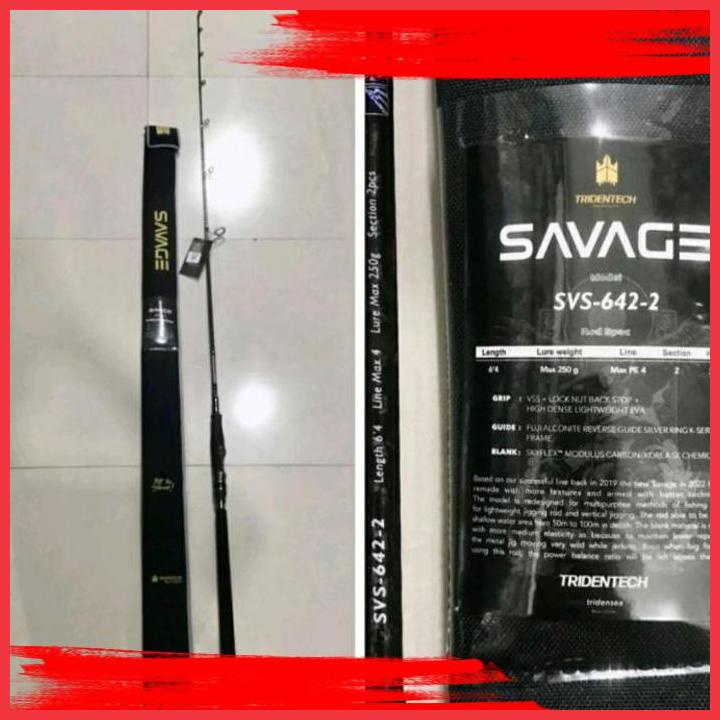 (fas) joran jigging tridentech savage new svs-642-1 / svs-642-2 - terbaru