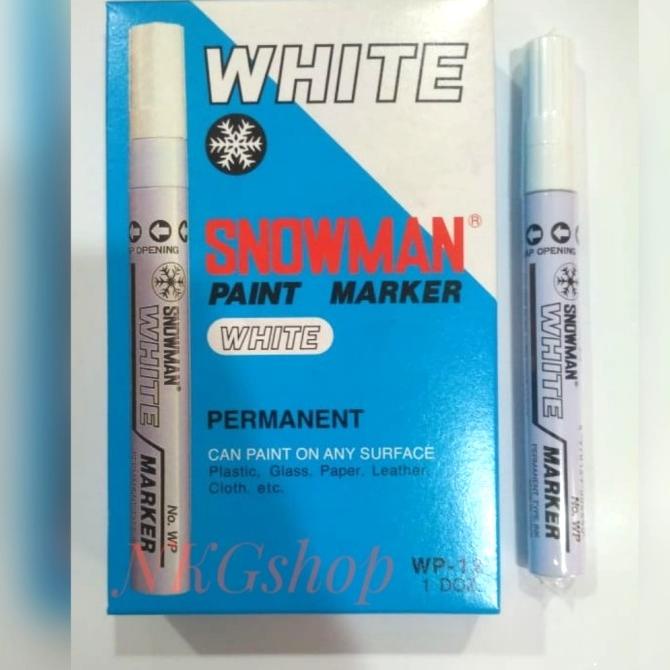 

Spidol paint marker snowman putih/spidol putih permanent-WP 12