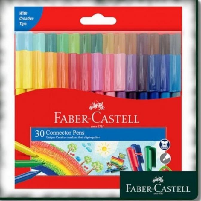 

Spidol Connector Pen 30 warna Faber Castel