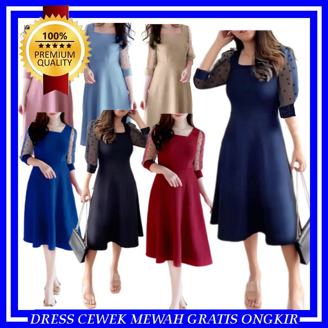 Dress Korean Style Pendek Untuk Jalan Jalan Driss Mewah Atasan Wanita Kekinian Korean Style Remaja D