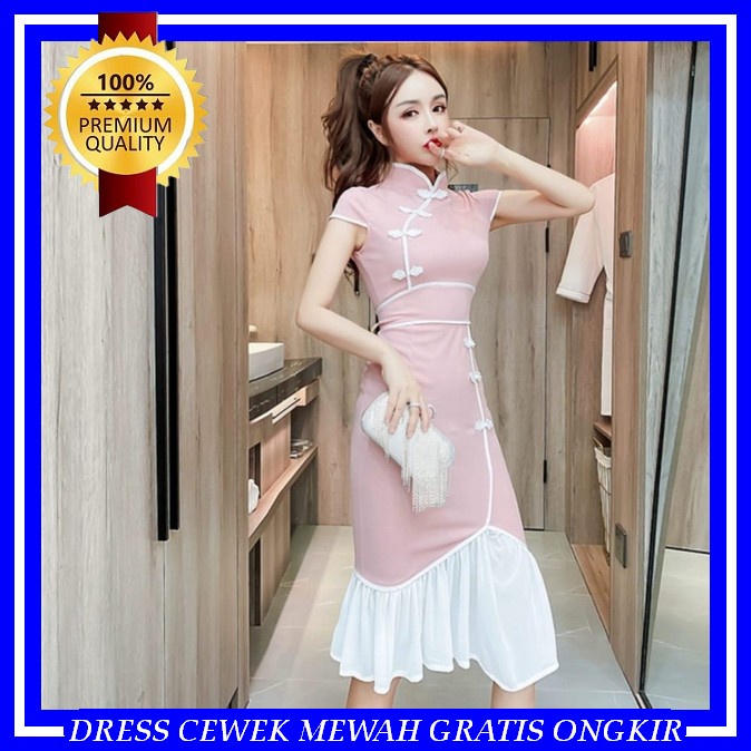 Dres Korea Import Premium Drez Kondangan Terbaru Baju Cewek Kekinian Korea Style Sexy Dreas Elegan D