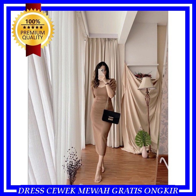 Dress Kondangan Non Hijab Remaja Dreas Dewasa Gaun Ultah Atasan Wanita Kekinian Korean Style Remaja 