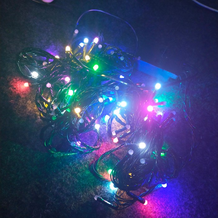 [Ready] Lampu Natal Musik 100 Led Panjang Kabel 10Meter [Lampu]