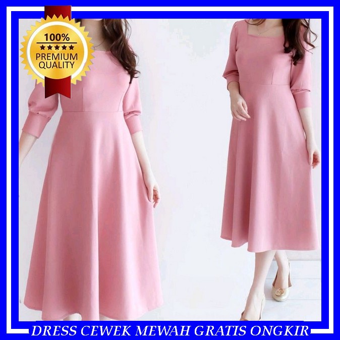 Baju Wanita Kekinian Atasan Korean Style Premium Baju Kondangan Cewek Kekinian Simple Nonhijab Dress