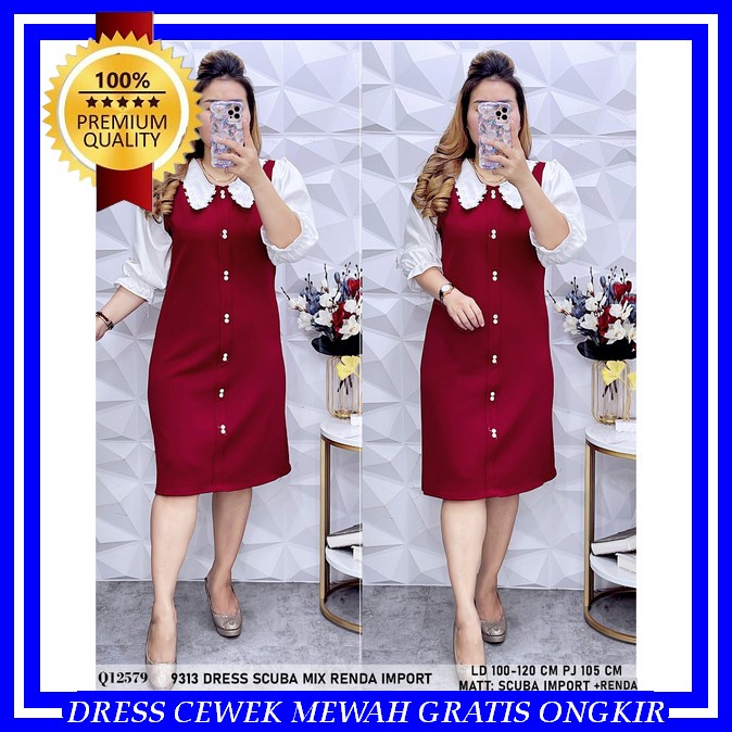 Drees Kondangan Simple Elegan Remaja Baju Natalan Dress Kondangan Nonhijab Mewah Dreas Wanita Korea 