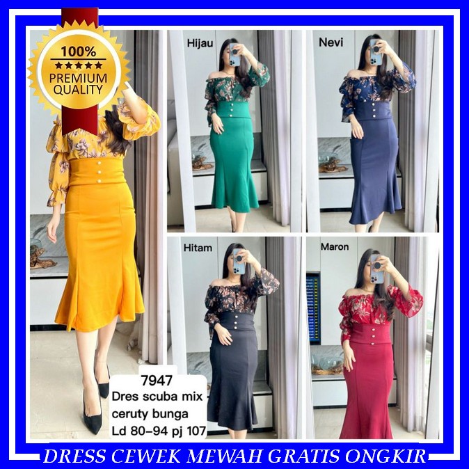 Dress Pesta Wanita Elegan Party Dress Premium Atasan Cewek Korean Style Dres Pesta Driss Sexy Baju C