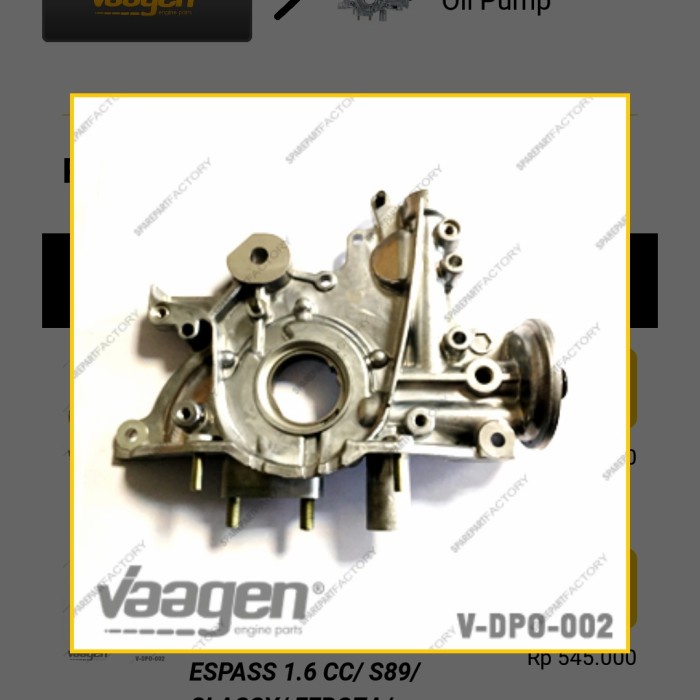 Pompa Oli TARUNA FEROZA ESPASS CLASSY ZEBRA S89 best deal