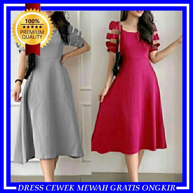 Drees Kondangan Simple Elegan Remaja Baju Natalan Dress Korean Style Pendek Untuk Jalan Jalan Baju N