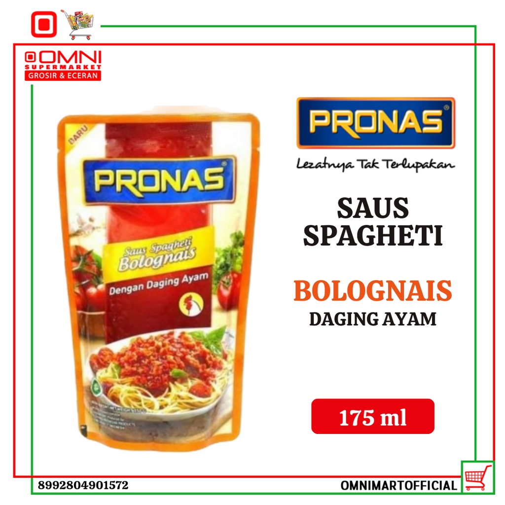 

Pronas Saus Bolognese Bolognese Chicken Pouch 175 Ml
