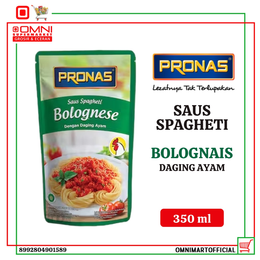 

Pronas Saus Bolognese Bolognese Chicken Pouch 350 Ml