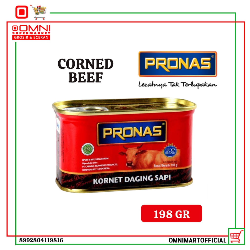 

Pronas Kornet Daging Sapi Corneed Beef 198 Gr