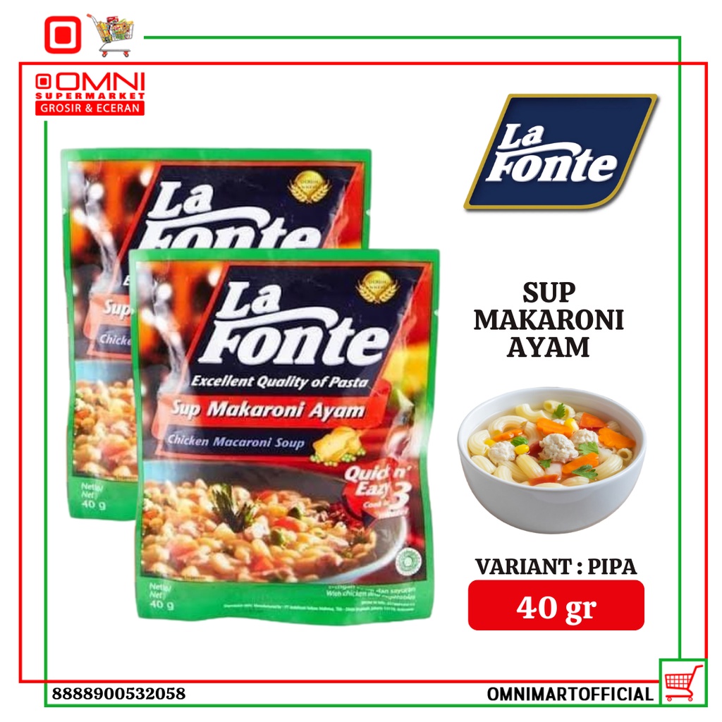 

La Fonte Makaroni Sup Ayam 40g