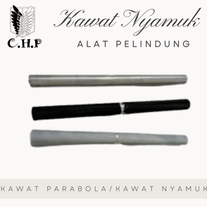 [Ready] Kawat Parabola Kawat Nyamuk Aluminium Dan Baja Warna Putih Dan Hitam [Lilin]