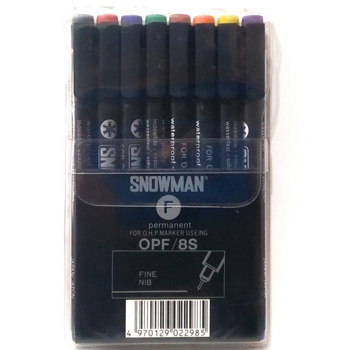 

SET 8 PEN WARNA SPIDOL SNOWMAN OHP PERMANENT