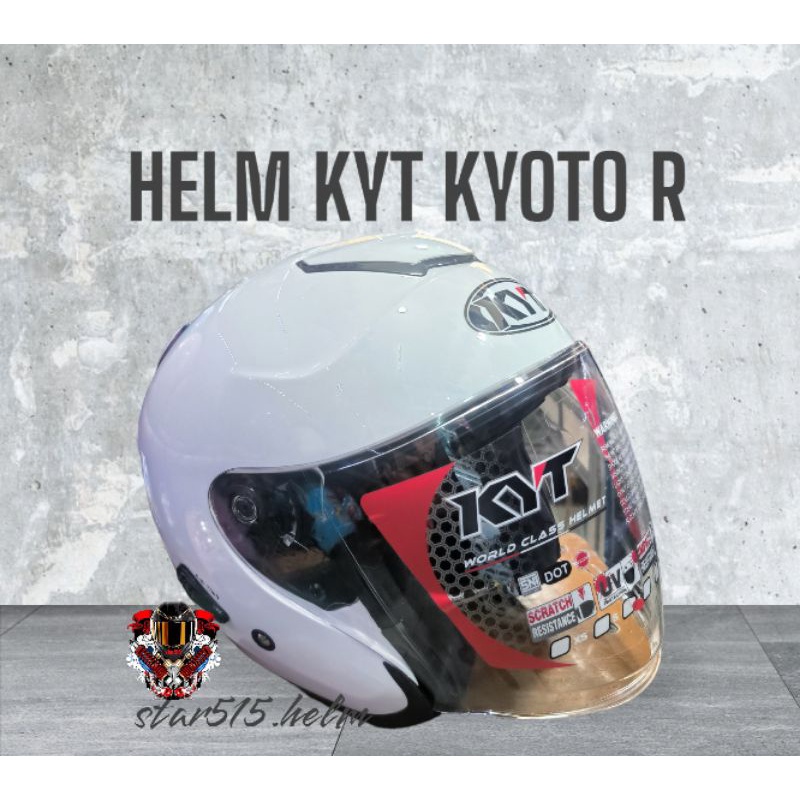 HELM KYT KYOTO R SOLID WHITE HELM KYT KYOTO R ORI WHITE HELM KYT KYOTO PUTIH