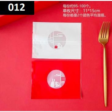 

}}}}}}] Plastik Mooncake Kue Bulan Cookies Nastar Motif Rabbit Red White 90pc
