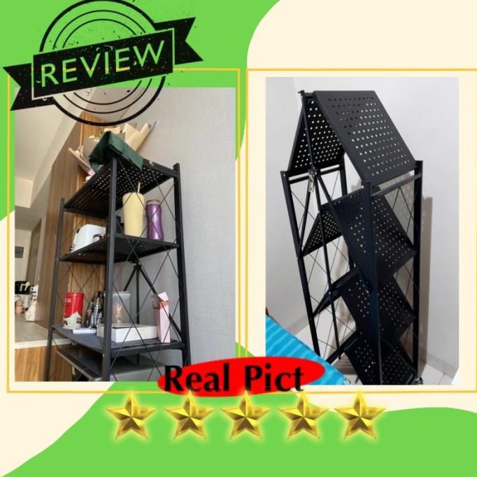 Rak Dapur Lipat Portable Rak Lipat Serbaguna Rak Dapur Portable