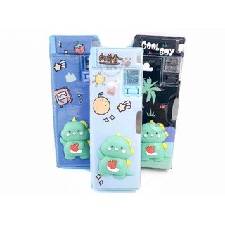 

TEMPAT / KOTAK PENSIL MAGNET + SERUTAN ANAK MOTIF DINOSAURUS