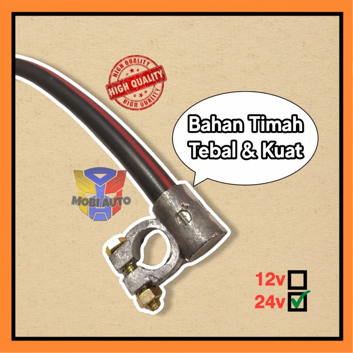 Kabel Aki Massa Model Kepala Aki Dan Skun Untuk Truk dan Fuso 24 Volt terlaris