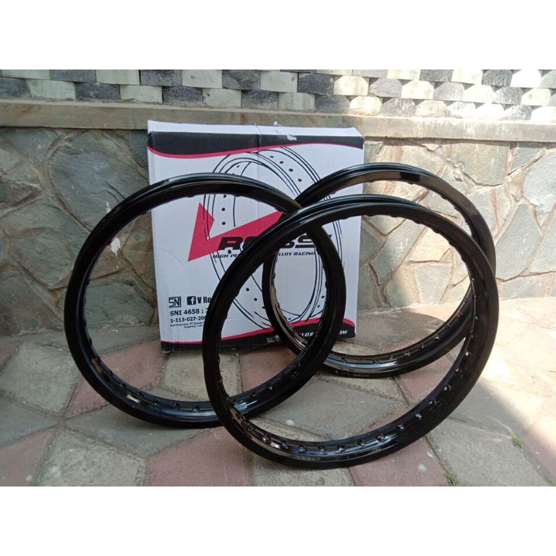 VELG ROSSI ROSI VELG VROSSI WM RING 18-160,185,215 HITAM GLOSSY