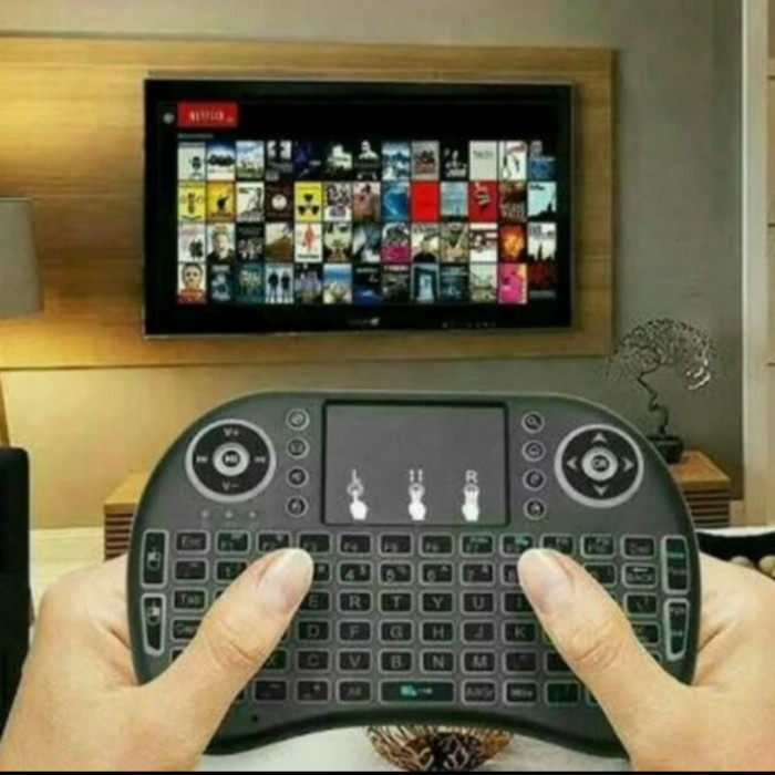 Terlaris Remote Keyboard Wireless Android Tv Bluetooth Touchpad Samsung Mi Tcl