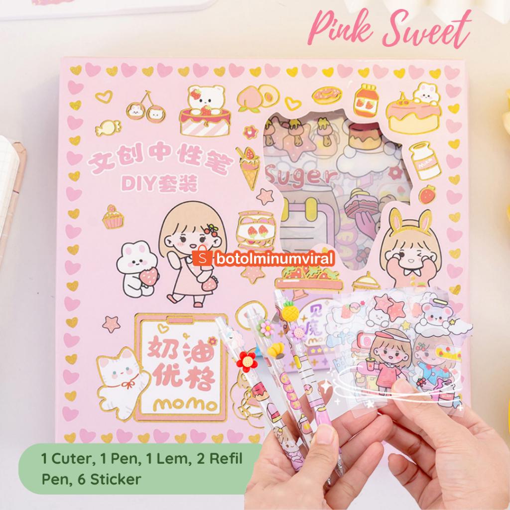 

Sticker Momo DIY Pen Bolpen Viral Scrapbook Stiker 2D 3D Korea Hadiah Best Seller